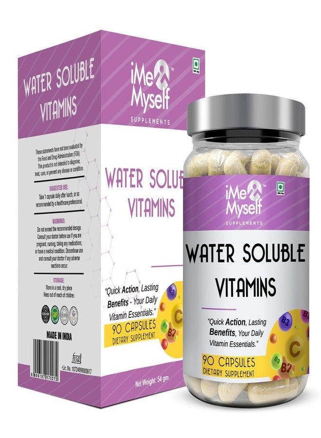iMeMyself Water-Soluble Vitamins 90 Capsules | Daily Nutrition Capsules - 90 Count | Quick Absorption B Complex + C - Image 1